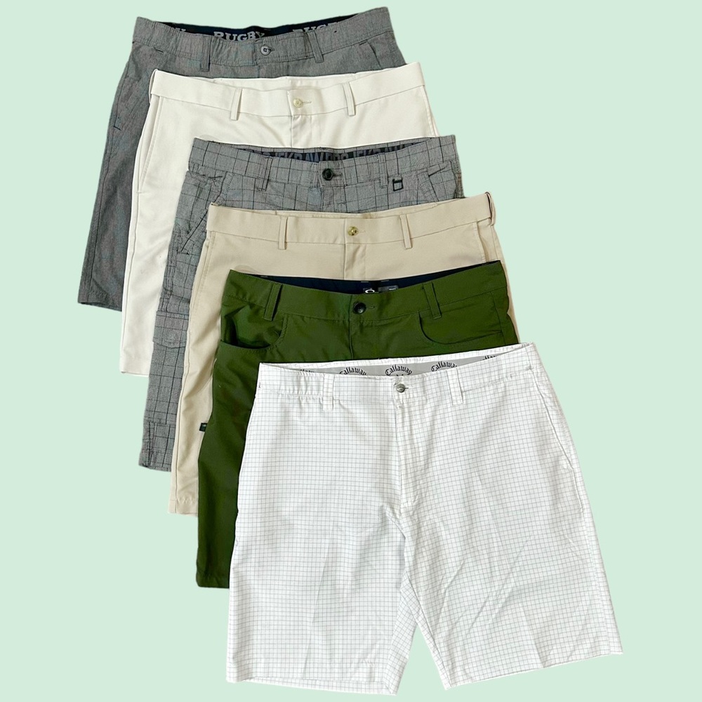 Mens Lot of 38 XL Golf Shorts Athletic Callaway, O’Neill, Grand Slam, Projek Raw